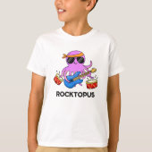 Rocktopus Funny Rock Band Octopus Pun T-shirt (Voorkant)