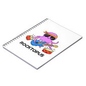 Rocktopus Grappige Rockband Octopus Woordspeling Notitieboek (Linkerzijde)