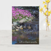 rocktuin met watervalsympathie kaart (Gele Bloem)