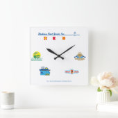 Rockvam Boat Yards, Inc. Clock Vierkante Klok (Huis)
