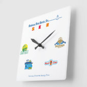 Rockvam Boat Yards, Inc. Clock Vierkante Klok (Hoek)