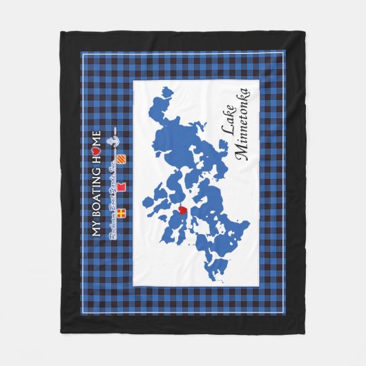 Rockvam Boat Yards Inc. - Lake Minnetonka Blanket Fleece Deken (Voorkant)