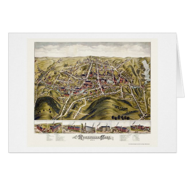 Rockville, CT Panoramic Map - 1877 (Voorkant Horizontaal)