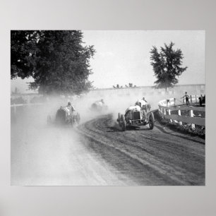 Rockville Fair Auto Races, 1923. Oude foto Poster