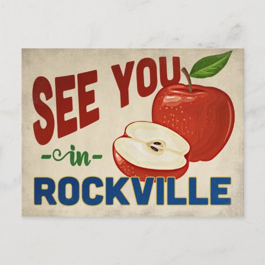 Rockville Maryland Apple - Vintage Travel Briefkaart (Voorkant)