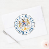 Rockville, Maryland (zegel) Ronde Sticker (Envelop)