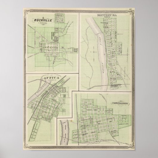 Rockville, Parke Co, Montezuma, Parke Co Poster (Voorkant)