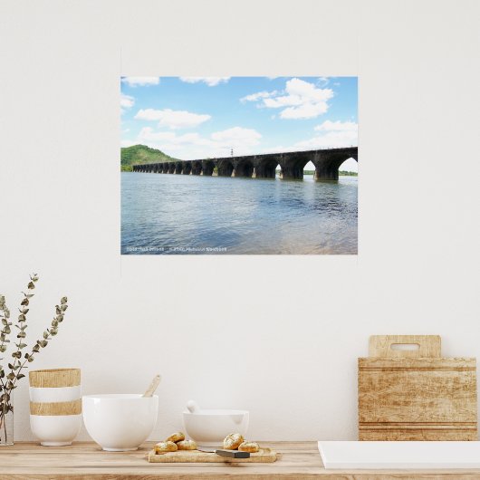 Rockville Stone Masonry Arch Railway Bridge Poster (Keuken)