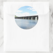 Rockville Stone Masonry Arch Railway Bridge Ronde Sticker (Tas)