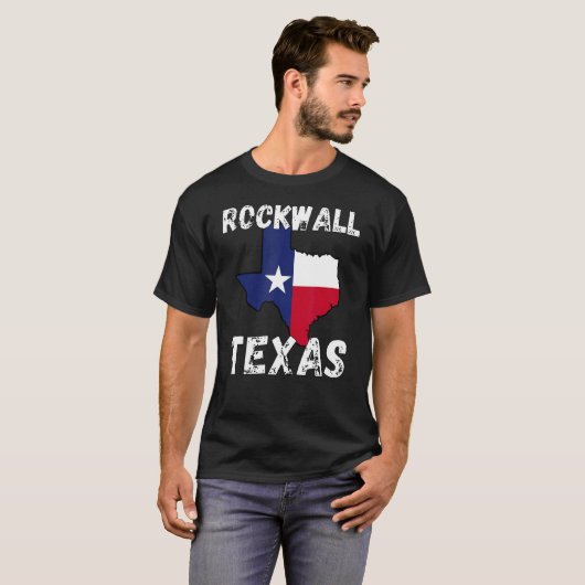 Rockwall TX Texas Shirt Texas Cities Shirt (Voorkant volledig)
