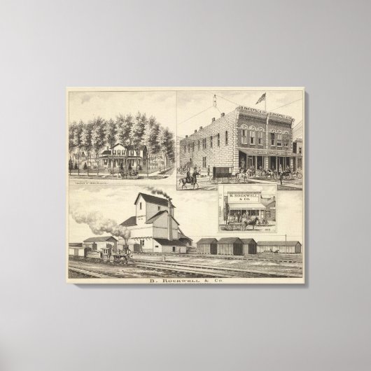 Rockwel County, Kansas Canvas Afdruk (Voorkant)
