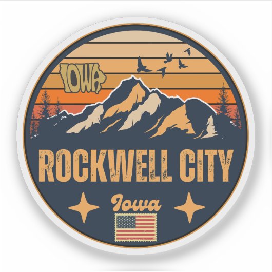 Rockwell City, Iowa Sticker (Voorkant)