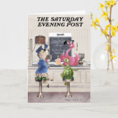 Rockwell geïnspireerd Wenskaart Kaart (Gele Bloem)