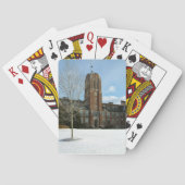 Rockwell in Winter at Grove City College Pokerkaarten (Achterkant)