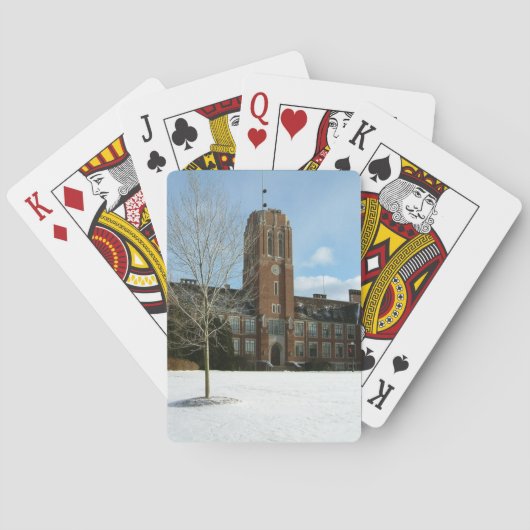 Rockwell in Winter at Grove City College Pokerkaarten (Achterkant)