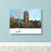 Rockwell in Winter op Grove City College Canvas Afdruk (Insitu (Houten vloer))