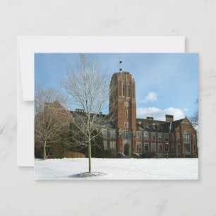 Rockwell in Winter op Grove City College Feestdagenkaart