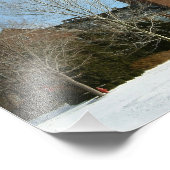 Rockwell in Winter op Grove City College Foto Afdruk (Hoek)