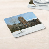 Rockwell in Winter op Grove City College Kartonnen Onderzetters (Schuin)