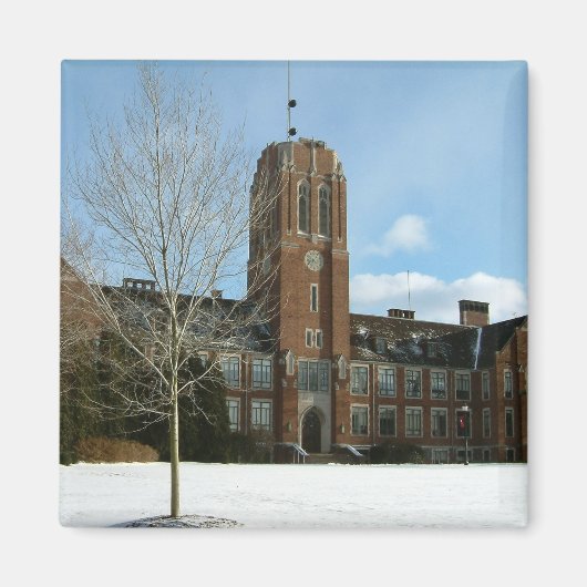 Rockwell in Winter op Grove City College Magneet (Voorkant)