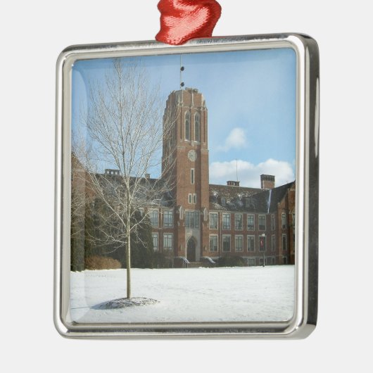 Rockwell in Winter op Grove City College Metalen Ornament (Links)