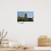 Rockwell in Winter op Grove City College Poster (Keuken)