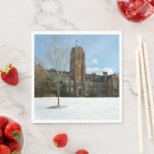 Rockwell in Winter op Grove City College Servetten (Insitu)