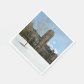 Rockwell in Winter op Grove City College Servetten (Hoek)