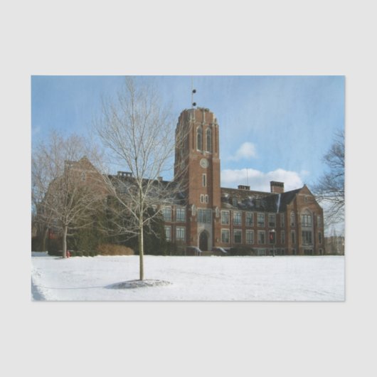 Rockwell in Winter op Grove City College Tissuepapier (Voorkant)