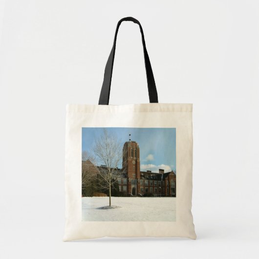 Rockwell in Winter op Grove City College Tote Bag (Voorkant)