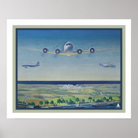 Rockwell Kent 1944 "America at Peace" Poster (Voorkant)