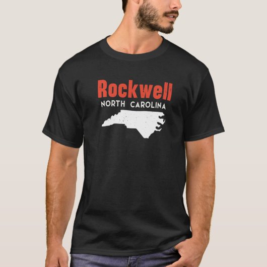 Rockwell North Carolina Usa State America Travel T-shirt (Voorkant)