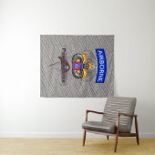 Rocky 82nd Airborne Division Silver Chute Wandkleed (In Situ (horizontaal))