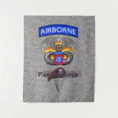 Rocky 82nd Airborne Division Silver Chute Wandkleed (Voorkant)