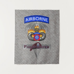 Rocky 82nd Airborne Division Silver Chute Wandkleed