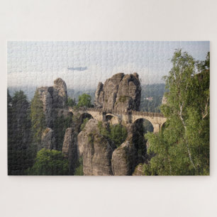 Rocky Bastei Bridge in Saxon Zwitserland, Duitslan Legpuzzel