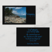 Rocky Beach met palmbomen Visitekaartje (Voorkant / Achterkant)