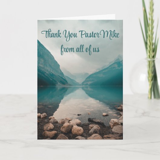 Rocky Beach Pastor waardering van de gemeente Bedankkaart (Voorkant)