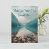 Rocky Beach Pastor waardering van de gemeente Bedankkaart (Staand voorkant)