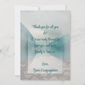 Rocky Beach Pastor waardering van de gemeente Bedankkaart (Achterkant)