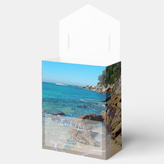 Rocky Beach Wedding Bedankdoosjes (Geopend)