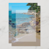 Rocky Beach Wedding Bedankkaart (Voorkant / Achterkant)