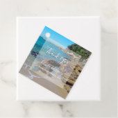 Rocky Beach Wedding Gift Bedankjes Labels (In situ)