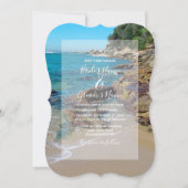 Rocky Beach Wedding Invitations Kaart (Voorkant)
