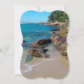 Rocky Beach Wedding Invitations Kaart (Achterkant)