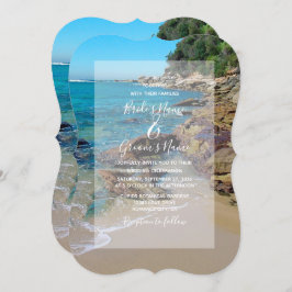 Rocky Beach Wedding Invitations Kaart