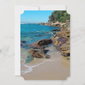 Rocky Beach Wedding Invitations Kaart (Achterkant)