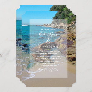 Rocky Beach Wedding Invitations Kaart