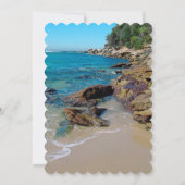 Rocky Beach Wedding Invitations Kaart (Achterkant)