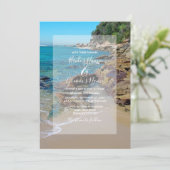 Rocky Beach Wedding Invitations Kaart (Staand voorkant)